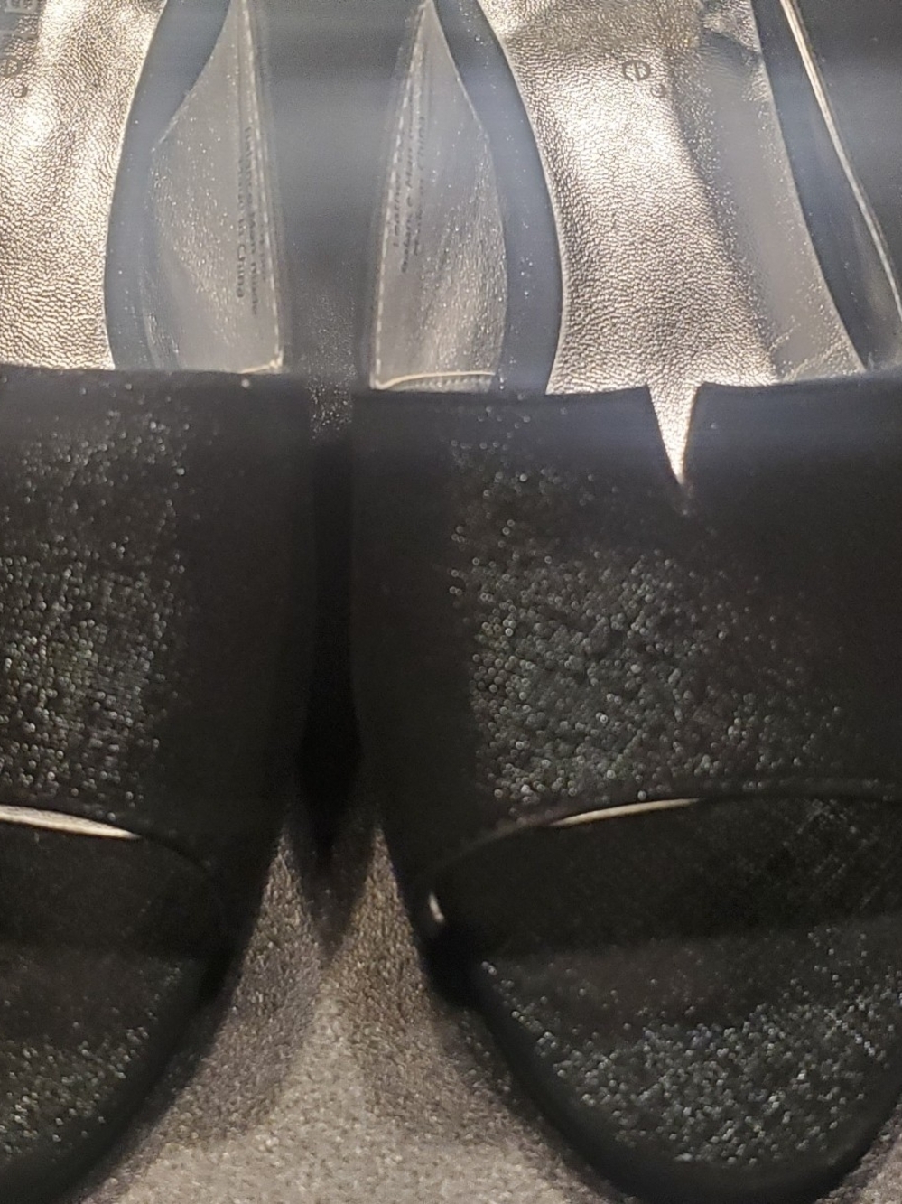 David Tate Open toe Slingback Black Size 9